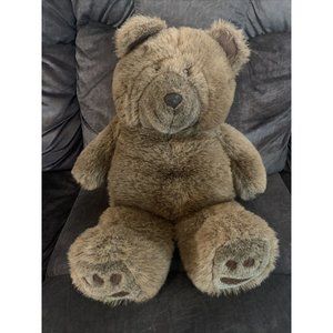 Vintage 90's Brown Bear Stuffed Animal Plush Mervyn's 24" Floppy Friends